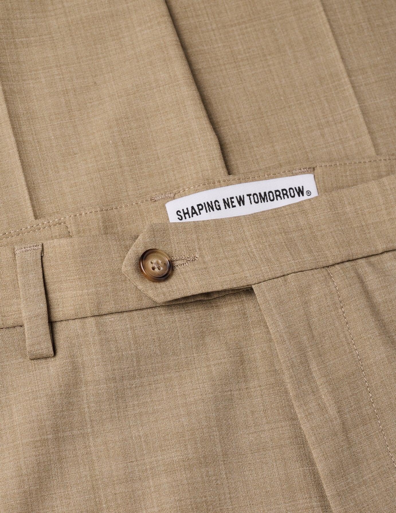 Tech Wool Suit Pants Slim Sand